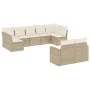 9-teiliges Gartensofa-Set mit beigen synthetischen Rattankissen von , Gartensets - Ref: Foro24-3219408, Preis: 617,18 €, Raba...