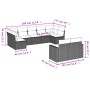 9-piece garden sofa set with beige synthetic rattan cushions by , Garden sets - Ref: Foro24-3219408, Price: 592,48 €, Discoun...