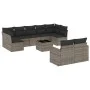 10-teilige Gartensofagarnitur mit grauen synthetischen Rattankissen von , Gartensets - Ref: Foro24-3219420, Preis: 586,86 €, ...