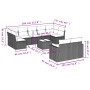 10-teilige Gartensofagarnitur mit grauen synthetischen Rattankissen von , Gartensets - Ref: Foro24-3219420, Preis: 577,40 €, ...