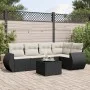 6-piece garden sofa set and black synthetic rattan cushions by , Garden sets - Ref: Foro24-3221335, Price: 398,71 €, Discount: %