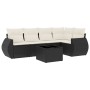 6-piece garden sofa set and black synthetic rattan cushions by , Garden sets - Ref: Foro24-3221335, Price: 374,66 €, Discount: %