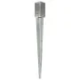 Ground spikes 12 pcs silver galvanized steel 7x7x75 cm by vidaXL, Spikes for anchoring in the ground - Ref: Foro24-145403, Pr...