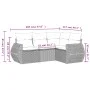 4-piece garden sofa set and gray synthetic rattan cushions by , Garden sets - Ref: Foro24-3221309, Price: 296,63 €, Discount: %