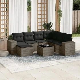 8-teiliges Gartensofa-Set und graue synthetische Rattankissen von , Gartensets - Ref: Foro24-3222909, Preis: 486,25 €, Rabatt: %