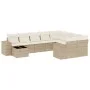 Garden sofa set with beige cushions 10 pieces synthetic rattan by , Garden sets - Ref: Foro24-3223057, Price: 682,27 €, Disco...