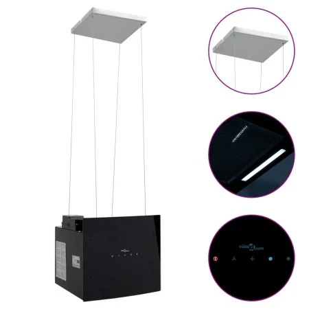 Island extractor hood touch sensor LCD tempered glass by , Extractors - Ref: Foro24-155971, Price: 215,53 €, Discount: %