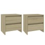 Nightstands 2 pcs engineered wood Sonoma oak by vidaXL, Nightstands - Ref: Foro24-809852, Price: 80,45 €, Discount: %