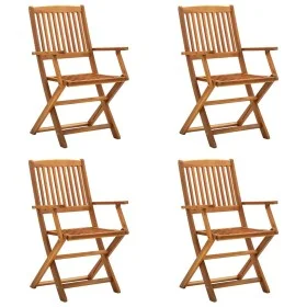 Folding garden chairs, set of 4, made of solid acacia wood. by vidaXL, Garden chairs - Ref: Foro24-46338, Price: 179,47 €, Di...