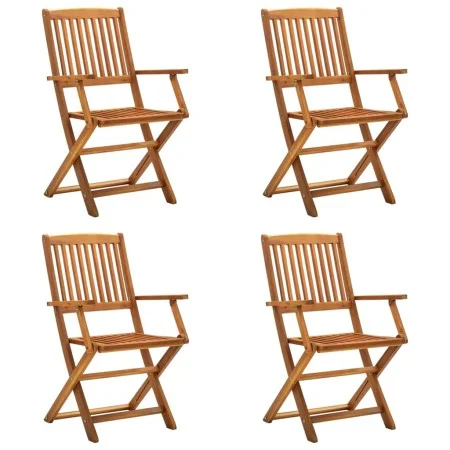 Folding garden chairs, set of 4, made of solid acacia wood. by vidaXL, Garden chairs - Ref: Foro24-46338, Price: 179,47 €, Di...