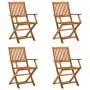 Klappbare Gartenstühle 4 Einheiten massives Akazienholz von vidaXL, Gartenstühle - Ref: Foro24-46338, Preis: 194,60 €, Rabatt: %
