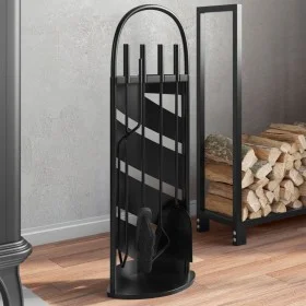Fireplace tool set 5 pieces steel 23x15x66 cm by , fireplace tools - Ref: Foro24-156373, Price: 49,22 €, Discount: %
