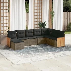 8-piece garden sofa set and gray synthetic rattan cushions by , Garden sets - Ref: Foro24-3227929, Price: 482,33 €, Discount: %