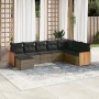 8-teiliges Gartensofa-Set und graue synthetische Rattankissen von , Gartensets - Ref: Foro24-3227929, Preis: 473,11 €, Rabatt: %