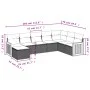 8-teiliges Gartensofa-Set und graue synthetische Rattankissen von , Gartensets - Ref: Foro24-3227929, Preis: 484,11 €, Rabatt: %