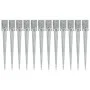 Ground spikes 12 pcs silver galvanized steel 9x9x75 cm by vidaXL, Spikes for anchoring in the ground - Ref: Foro24-145415, Pr...