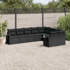 8-piece garden sofa set and black synthetic rattan cushions by , Garden sets - Ref: Foro24-3220634, Price: 579,72 €, Discount: %