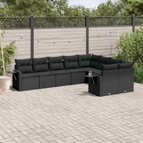 8-teiliges Gartensofa-Set und schwarze synthetische Rattankissen von , Gartensets - Ref: Foro24-3220634, Preis: 591,34 €, Rab...