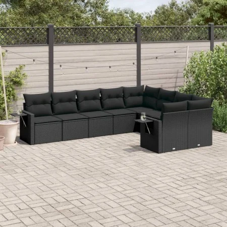 8-piece garden sofa set and black synthetic rattan cushions by , Garden sets - Ref: Foro24-3220634, Price: 591,34 €, Discount: %