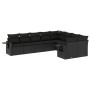 8-teiliges Gartensofa-Set und schwarze synthetische Rattankissen von , Gartensets - Ref: Foro24-3220634, Preis: 571,04 €, Rab...