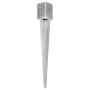 Ground spikes 12 pcs silver galvanized steel 9x9x75 cm by vidaXL, Spikes for anchoring in the ground - Ref: Foro24-145415, Pr...