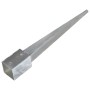 Ground spikes 12 pcs silver galvanized steel 9x9x75 cm by vidaXL, Spikes for anchoring in the ground - Ref: Foro24-145415, Pr...