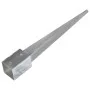 Ground spikes 12 pcs silver galvanized steel 9x9x75 cm by vidaXL, Spikes for anchoring in the ground - Ref: Foro24-145415, Pr...