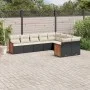 8-piece garden sofa set and black synthetic rattan cushions by , Garden sets - Ref: Foro24-3227981, Price: 536,30 €, Discount: %