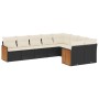 8-piece garden sofa set and black synthetic rattan cushions by , Garden sets - Ref: Foro24-3227981, Price: 509,18 €, Discount: %