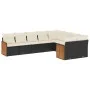 8-piece garden sofa set and black synthetic rattan cushions by , Garden sets - Ref: Foro24-3227981, Price: 536,30 €, Discount: %
