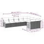 8-piece garden sofa set and black synthetic rattan cushions by , Garden sets - Ref: Foro24-3227981, Price: 536,30 €, Discount: %