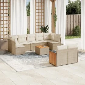 Garden sofa set with beige cushions 10 pieces synthetic rattan by , Garden sets - Ref: Foro24-3227976, Price: 658,28 €, Disco...