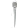 Ground spikes 12 pcs silver galvanized steel 9x9x75 cm by vidaXL, Spikes for anchoring in the ground - Ref: Foro24-145415, Pr...