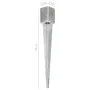 Ground spikes 12 pcs silver galvanized steel 9x9x75 cm by vidaXL, Spikes for anchoring in the ground - Ref: Foro24-145415, Pr...