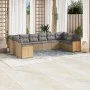 Juego de sofás jardín con cojines beige 10 pzas ratán sintético de , Conjuntos de jardín - Ref: Foro24-3228005, Precio: 641,2...