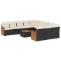 Garden sofa set 12 pieces with black synthetic rattan cushions by , Garden sets - Ref: Foro24-3228114, Price: 649,65 €, Disco...