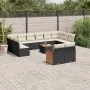 Gartensofa- und Kissenset 13-teilig aus schwarzem synthetischem Rattan von , Gartensets - Ref: Foro24-3228128, Preis: 773,30 ...
