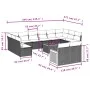 Gartensofa- und Kissenset 13-teilig aus schwarzem synthetischem Rattan von , Gartensets - Ref: Foro24-3228128, Preis: 773,30 ...