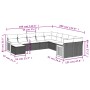 11-teiliges Gartensofa-Set und schwarze synthetische Rattankissen von , Gartensets - Ref: Foro24-3228246, Preis: 673,46 €, Ra...