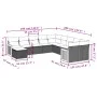 11-teiliges Gartensofa-Set und schwarze synthetische Rattankissen von , Gartensets - Ref: Foro24-3228246, Preis: 702,85 €, Ra...