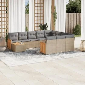11-teiliges Gartensofa-Set mit beigen synthetischen Rattankissen von , Gartensets - Ref: Foro24-3228047, Preis: 683,01 €, Rab...