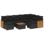 Garden sofa set 10 pieces with black synthetic rattan cushions by , Garden sets - Ref: Foro24-3228225, Price: 580,62 €, Disco...