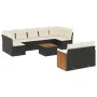 Garden sofa set 10 pieces with black synthetic rattan cushions by , Garden sets - Ref: Foro24-3227974, Price: 575,89 €, Disco...