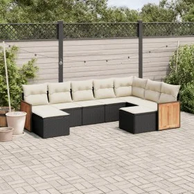 8-piece garden sofa set and black synthetic rattan cushions by , Garden sets - Ref: Foro24-3228219, Price: 495,25 €, Discount: %