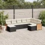 8-piece garden sofa set and black synthetic rattan cushions by , Garden sets - Ref: Foro24-3228219, Price: 495,25 €, Discount: %
