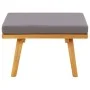 Reposapiés de jardín y cojín madera maciza acacia 60x60x29 cm de vidaXL, Sofás modulares de exterior - Ref: Foro24-46674, Pre...