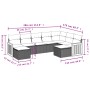 8-teiliges Gartensofa-Set und schwarze synthetische Rattankissen von , Gartensets - Ref: Foro24-3228219, Preis: 456,11 €, Rab...