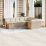 Juego de sofás jardín con cojines beige 10 pzas ratán sintético de , Conjuntos de jardín - Ref: Foro24-3227997, Precio: 599,8...