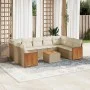 Gartensofa-Set mit beigen Kissen, 10-teilig, synthetisches Rattan von , Gartensets - Ref: Foro24-3227962, Preis: 658,28 €, Ra...