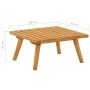 Reposapiés de jardín y cojín madera maciza acacia 60x60x29 cm de vidaXL, Sofás modulares de exterior - Ref: Foro24-46674, Pre...